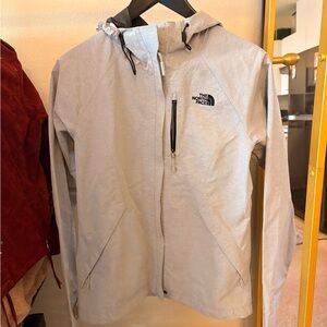 The North Face  Light Gray Hooded Shell Jacket